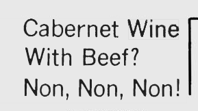 Cabernet Wine with Beef?