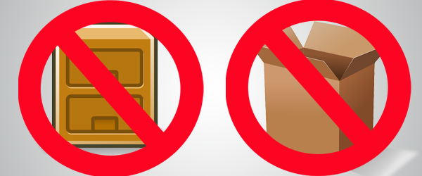 Avoid storing wine glasses in cupboards and cardboard boxes