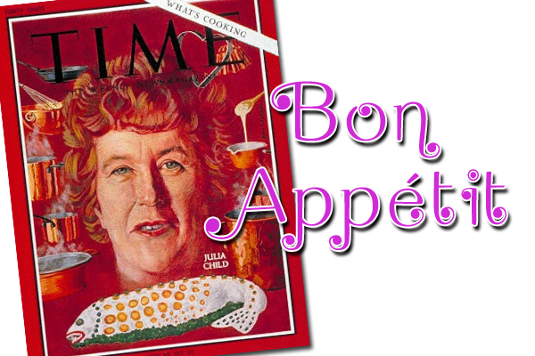 Julia Child popularizes the phrase bon appetit