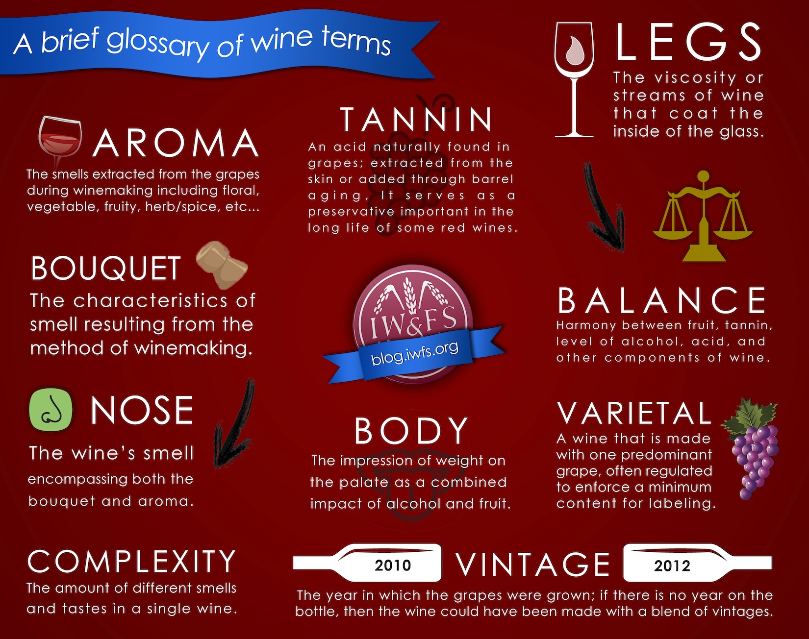 A Brief Glossary Of Wine Terms Infographic IWFS Blog