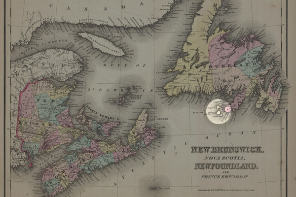 Map of St. Pierre & Miquelon