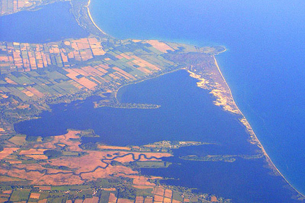 Aerial view of Prince Edward County