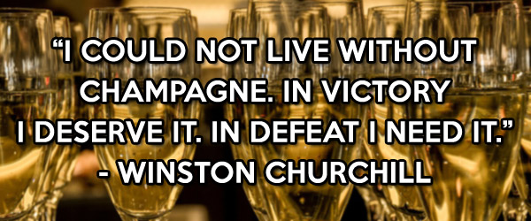 Winston Churchill champagne quote