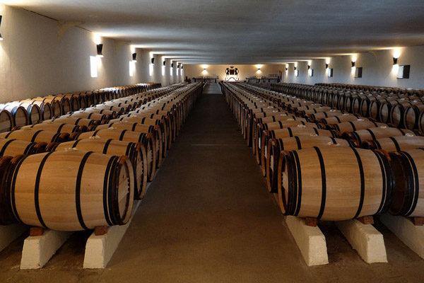 Mouton Rothschild barrel room