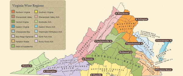 wine regions of Virginia