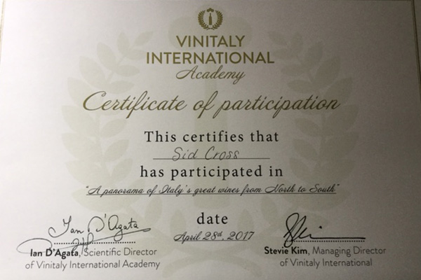 Vinitaly International Academy Certification Courses