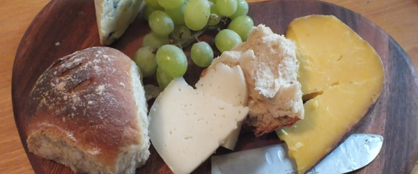 Mixing up different cheeses with wine